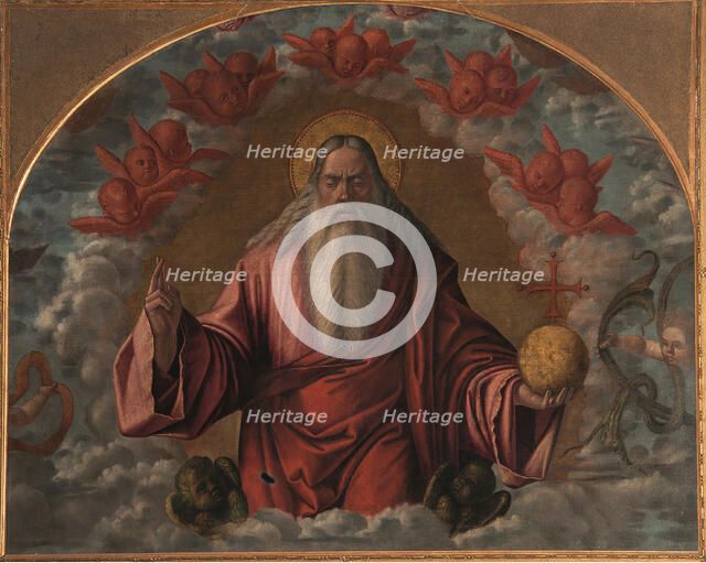 Eternal Father blessing with cherubim, 1505-1506. Creator: Carpaccio, Vittore (1460-1526).