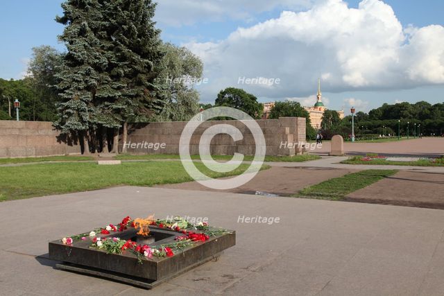 Eternal Flame in the Field of Mars, St Petersburg, Russia, 2011. Creator: Sheldon Marshall.