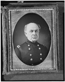 Ethan Allen Hitchcock, head-and-shoulders portrait, facing front, in military uniform, 1851. Creator: Thomas Martin Easterly