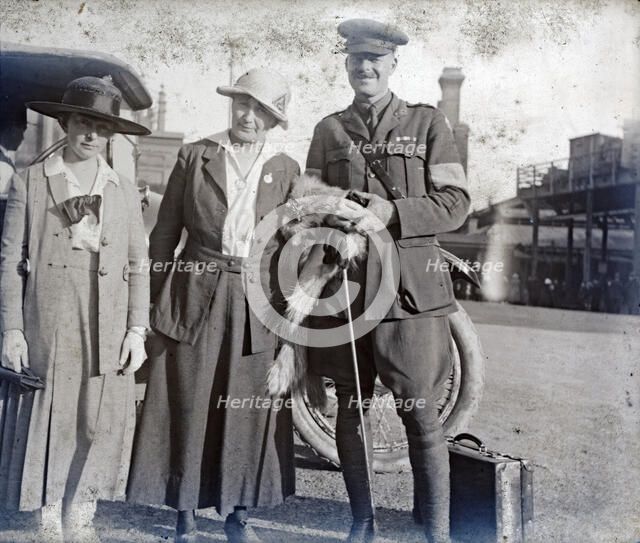 Ethel Newland with Lieutenant Douglas Gordon Scott MC, c1919. Creator: Unknown.