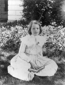 Ethel Roosevelt in the garden, c1902 June 17. Creator: Frances Benjamin Johnston