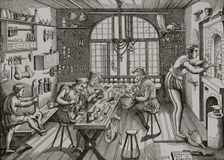 Etienne Delaune, Goldsmith's Workshop, 1877. Creator: Etienne Delaune