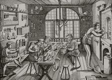 Etienne Delaune, Goldsmith's Workshop, 1877. Creator: Etienne Delaune