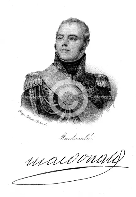 Etienne-Jacques-Joseph-Alexandre MacDonald, Duke of Taranto, French soldier, c1820. Artist: Delpech