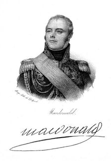 Etienne-Jacques-Joseph-Alexandre MacDonald, Duke of Taranto, French soldier, c1820. Artist: Delpech