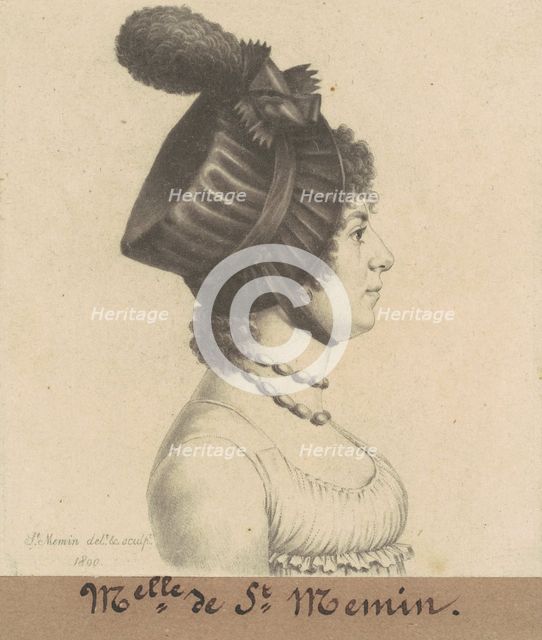 Étiennette-Charlotte-Adélaïde Févret de Saint-Mémin, 1799-1800. Creator: Charles Balthazar Julien Févret de Saint-Mémin.
