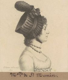 Étiennette-Charlotte-Adélaïde Févret de Saint-Mémin, 1799-1800. Creator: Charles Balthazar Julien Févret de Saint-Mémin