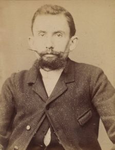 Etiévant. Henri, Achille. 32 ans, né à Flammanville (Manche). Typographe. Anarchiste. 4/3/94., 1894. Creator: Alphonse Bertillon