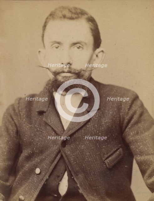 Etiévant. Henri, Achille. 32 ans, né à Flammanville (Manche). Typographe. Anarchiste. 4/3/94., 1894. Creator: Alphonse Bertillon.