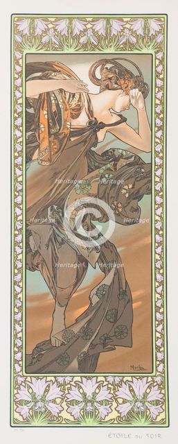 Étoile Du Soir (The Evening Star), 1902. Creator: Mucha, Alfons Marie (1860-1939).
