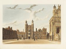 Eton College Great Court, 1816. Creator: Westall, William (1781-1850)