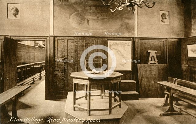 'Eton College, Head Master's Room', late 19th-early 20th century.  Creators: Unknown, Francis Frith & Co.