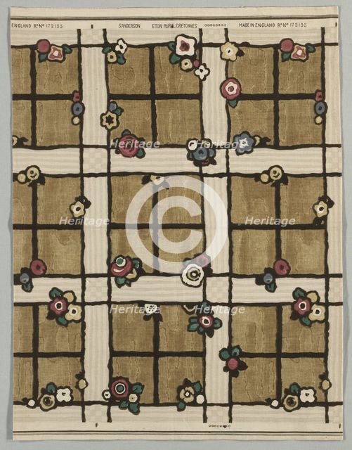 Eton Rural Cretonne (No. 172135), late 19th century. Creator: Unknown.