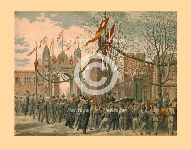 Eton School and the 'Boy's Arch', 1863. Creator: Unknown.