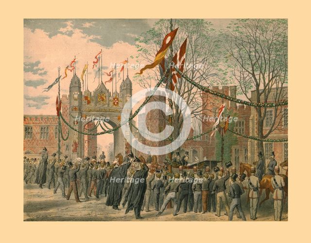 Eton School and the 'Boy's Arch', 1863. Creator: Unknown.