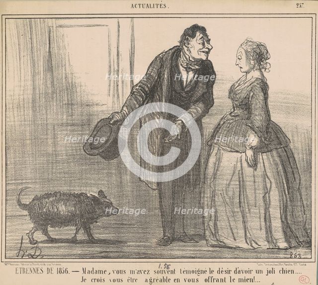 Etrennes de 1856 ..., 19th century. Creator: Honore Daumier.