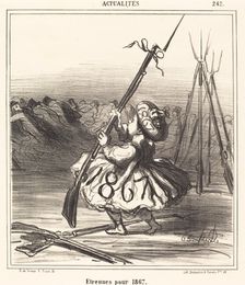 Étrennes pour 1867, (1866). Creator: Honore Daumier