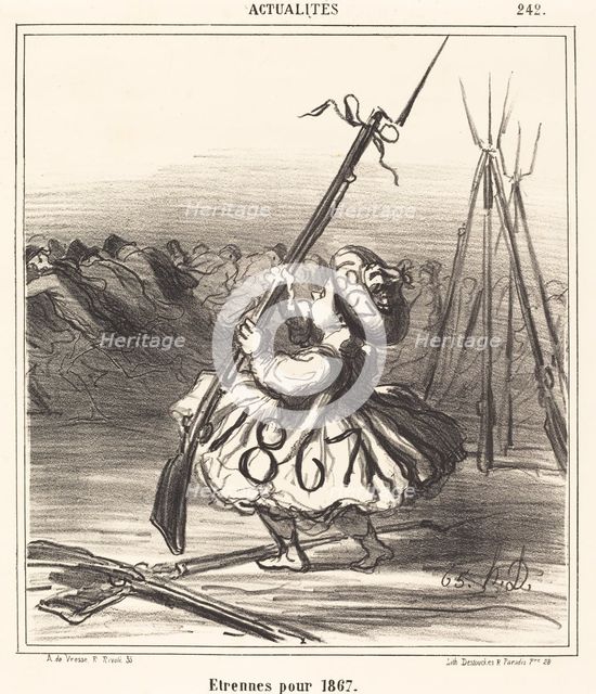 Étrennes pour 1867, (1866).  Creator: Honore Daumier.