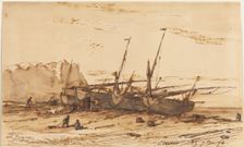 Étretat, 1854. Creator: Charles-Émile Jacque (French, 1813-1894)