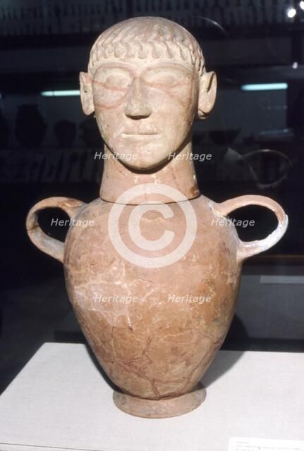 Etruscan Canopic Jar from Santano near Chiusi, 6 century BC. Artist: Unknown.