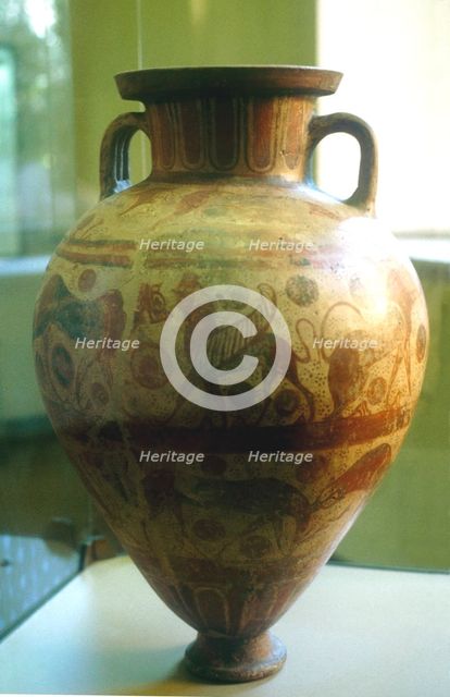 Etruscan amphora decorated with mythical beasts, c7th-6th century BC. Artist: Unknown