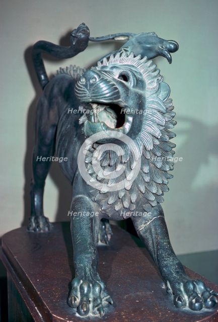 Etruscan bronze of a chimera. Artist: Unknown