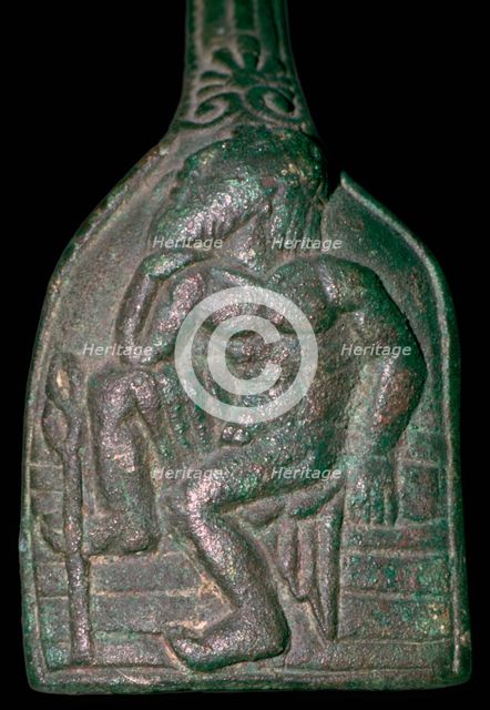 Etruscan bronze of an augur watching the flight of birds, 6th century BC. Artist: Unknown