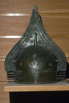 Etruscan Bronze Crested Helmet, c7th century BC