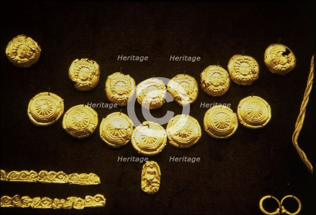 Etruscan gold earrings.
