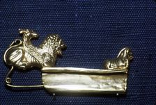 Etruscan Gold Fibula of Chimera, 6th century BC