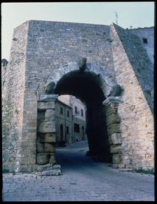 Etruscan Gate, entrance to the city in Volterra
