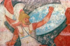 Etruscan painting of a battle between Greeks and Amazons