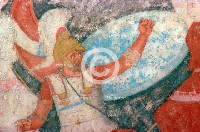 Etruscan painting of a battle between Greeks and Amazons. Artist: Unknown