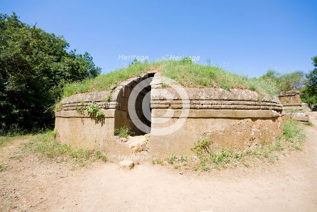 Etruscan tombs at Cerveteri, Italy. Creator: Samuel Magal.