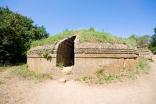 Etruscan tombs at Cerveteri, Italy. Creator: Samuel Magal