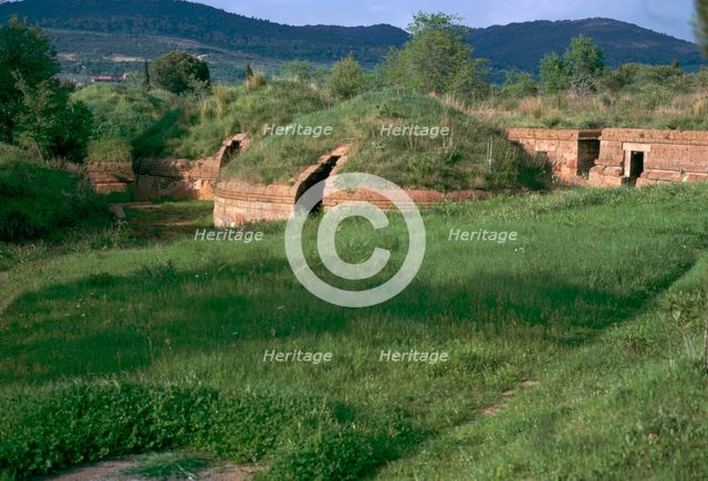 Etruscan tombs in the necropolis at Caere, 9th century BC. Artist: Unknown