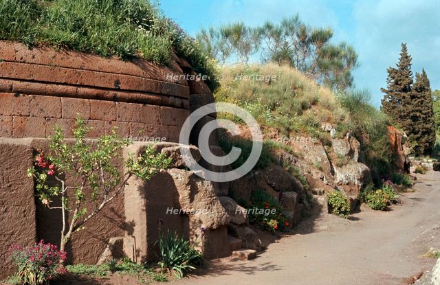 Etruscan tombs in the necropolis at Caere, 9th century BC. Artist: Unknown