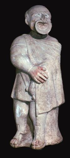 Etruscan terracotta figure of a comic actor, 2nd century BC