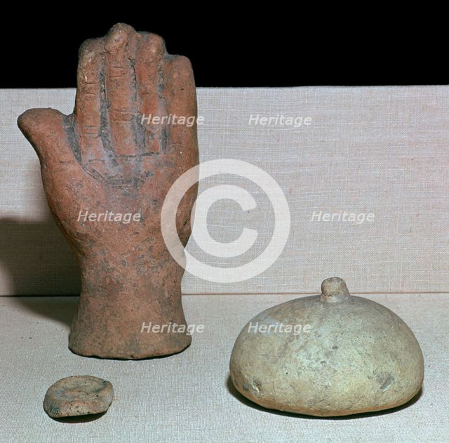 Etruscan votive offerings from a sanctuary of healing. Artist: Unknown