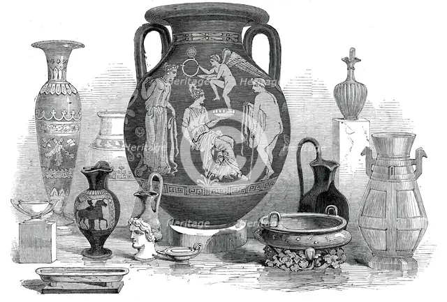 Etruscan vases, Chinese vessels, &c., 1845. Creator: Unknown.