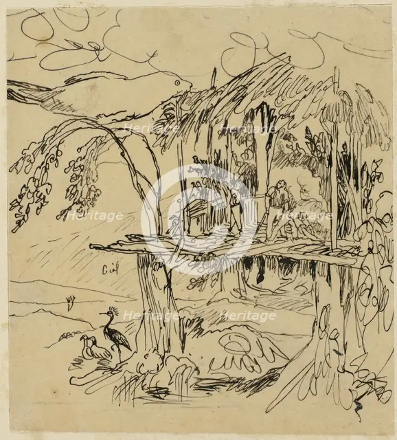 Etruscan Village, n.d. Creator: Rodolphe Bresdin.