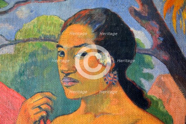 'Eu haere ia oe (Woman Holding a Fruit. Where Are You Going?)', 1893.  Artist: Paul Gauguin