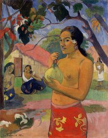 Eu haere ia oe (Woman Holding a Fruit. Where Are You Going?) 1893. Artist: Paul Gauguin