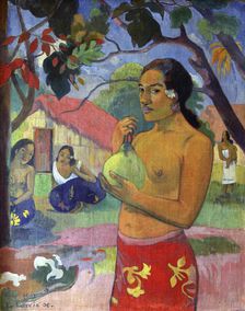 Eu haere ia oe (Woman Holding a Fruit. Where Are You Going?) 1893. Artist: Paul Gauguin