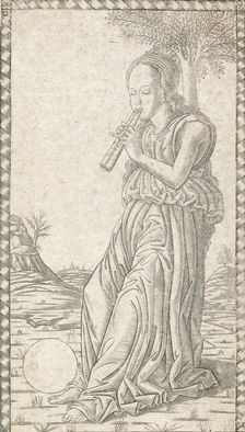 Euterpe (Euterpe XVIII), ca. 1465-67. Creator: Master of the E-Series Tarocchi