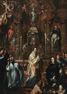 Eucharistic Adoration by King Charles II of Spain, 1683. Creator: Ruíz González, Pedro (c. 1638-1706)