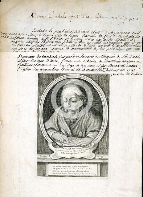Euclid, Greek mathematician, 1740. Artist: Unknown