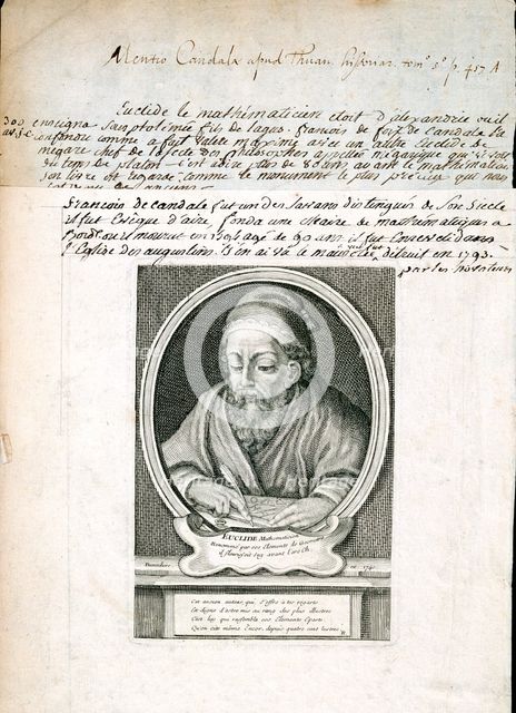 Euclid, Greek mathematician, 1740. Creator: Unknown.