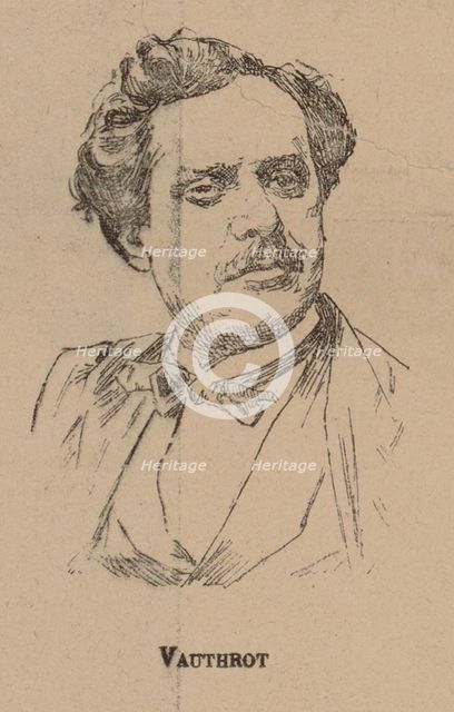 Eugène François Vauthrot (1825-1871) Portrait from the Program to Oper Tannhäuser by Richard Wagner.