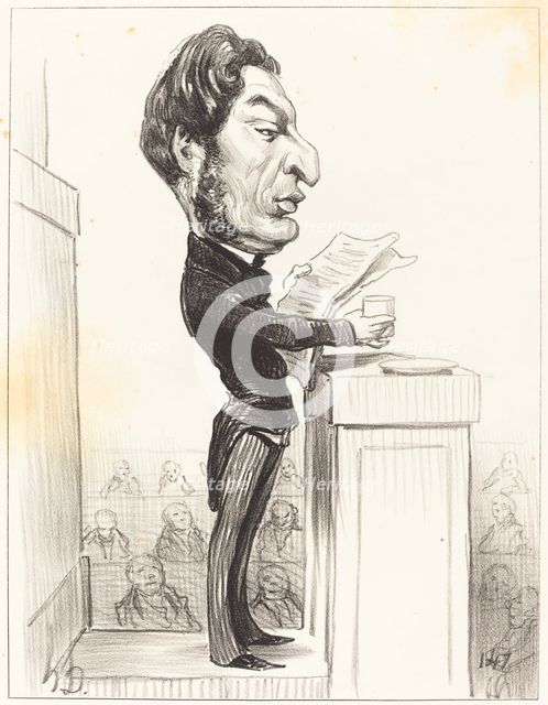 Eugène Rouher, 1850. Creator: Honore Daumier.